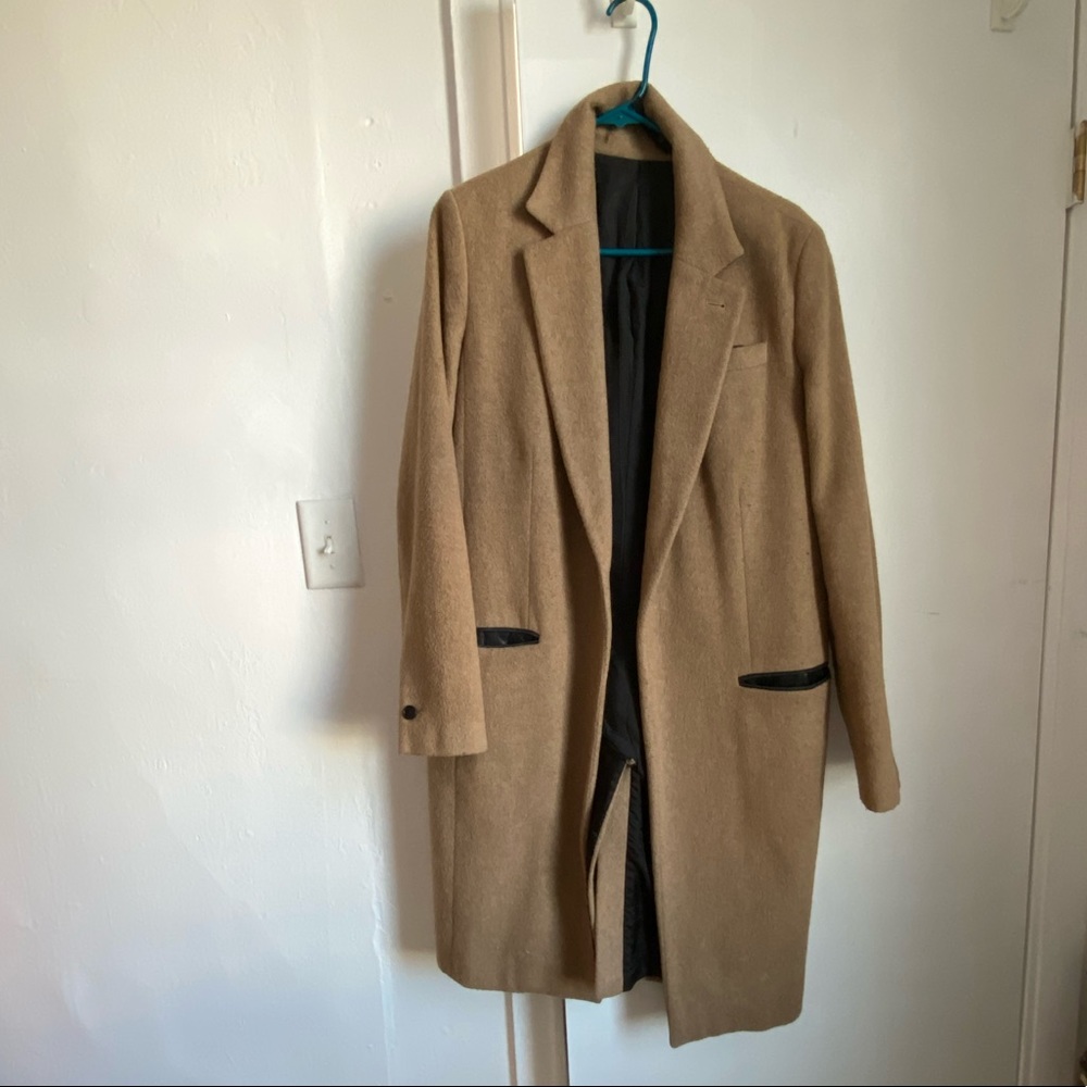 BLK DNM Coat with leather accents